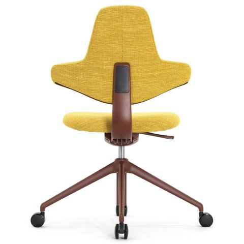 Стул Falto Sokoa-Activ (каркас бордо/обивка mozart жёлтая)