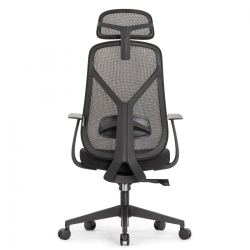 Эргономичное кресло оператора Kuraj (цвет: черный, подголовник, поясничный упор)