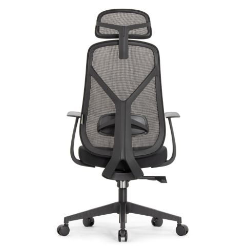 Эргономичное кресло оператора Kuraj (цвет: черный, подголовник, поясничный упор)