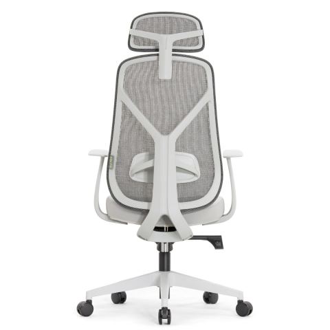 Эргономичное кресло оператора Kuraj (цвет: серый, подголовник, поясничный упор)