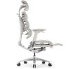 Компьютерное кресло Falto Evolution (серый каркас, сетка белая, подножка встроенная)