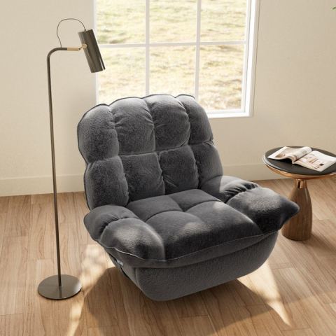 Электрическое кресло-реклайнер Eureka с местом для хранения вещей, серый