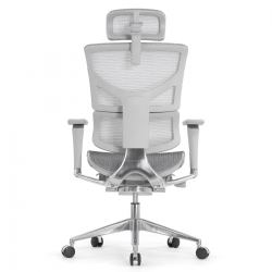 Кресло Falto Sail 2 (динамичный поясничный упор, подлокотникии 6D(360), сетка, каркас серый, белый)