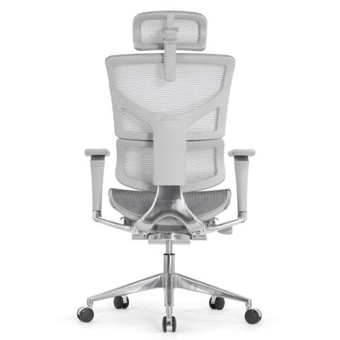 Кресло Falto Sail 2 (динамичный поясничный упор, подлокотникии 6D(360), сетка, каркас серый, белый)