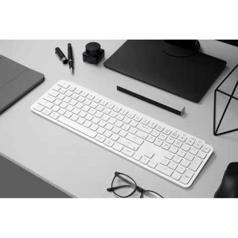 Беспроводная ультратонкая клавиатура Keychron B6 Pro, 109 клавиш, ножничные переключатели, цвет B6 Pro Ivory White