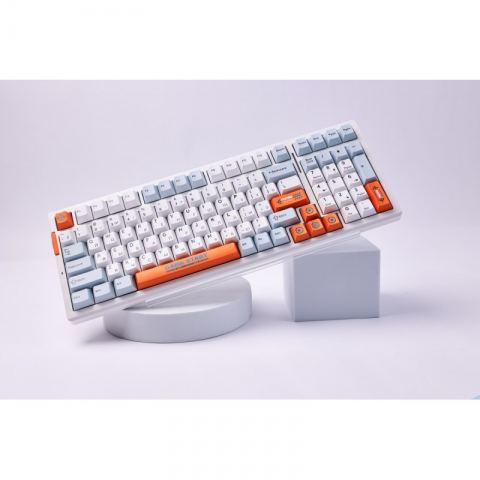 Беспроводная механическая клавиатура MCHOSE G98 Pro, оранжевый и синий, Snow Tiger Switch