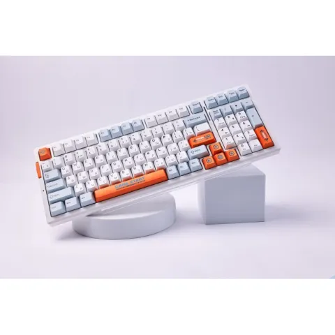 Беспроводная механическая клавиатура MCHOSE G98 Pro, оранжевый и синий, Snow Tiger Switch