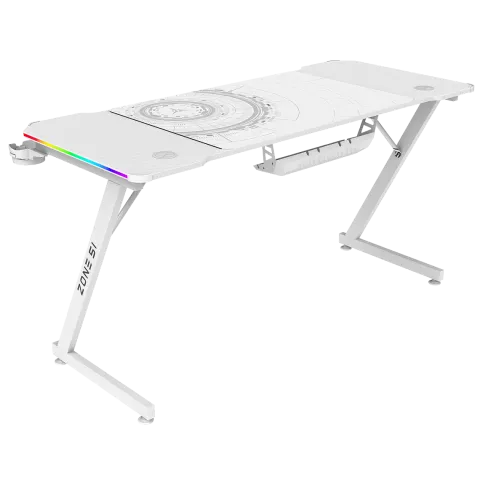 Стол компьютерный ZONE 51 TRINE 140 RGB White