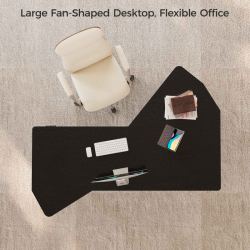 Стол компьютерный с электроприводом 178х117 Eureka ERK-EDI-FS-MSW (Fan shaped), чёрный