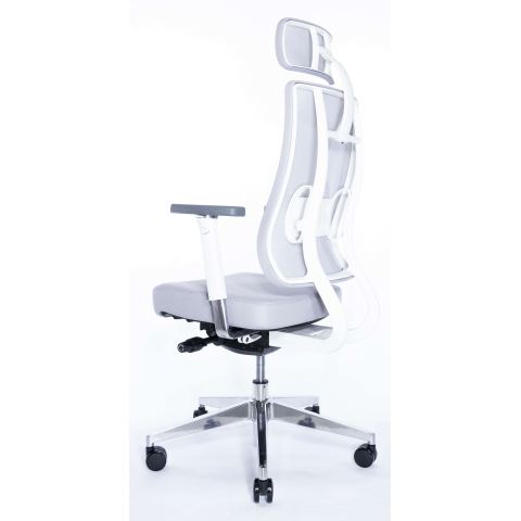 Кресло Falto X-Trans Xtr 11WAL-AL (каркас белый, спинка серая, сидение серое)