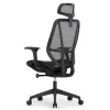 Кресло Falto Hop Eco HT-702A (чёрный каркас, обивка сетка чёрная, подголовник)