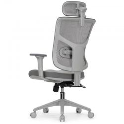 Кресло FALTO STAR OFFICE ERGO 3 (3D поясничный упор,3D подлокотник 5D подголов, сетка, ткань, серый)