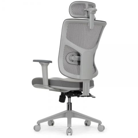 Кресло FALTO STAR OFFICE ERGO 3 (3D поясничный упор,3D подлокотник 5D подголов, сетка, ткань, серый)