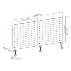 Перфо-борд (доска) для организации рабочего места FoxGear FG-DAZZL-2P, черный