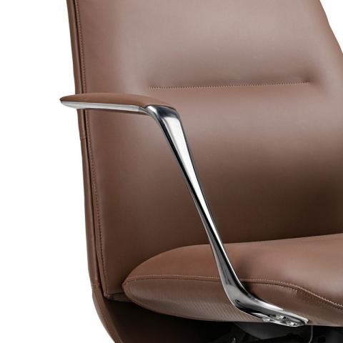 Эргономичное кресло руководителя Eureka OC08-BR, коричневое