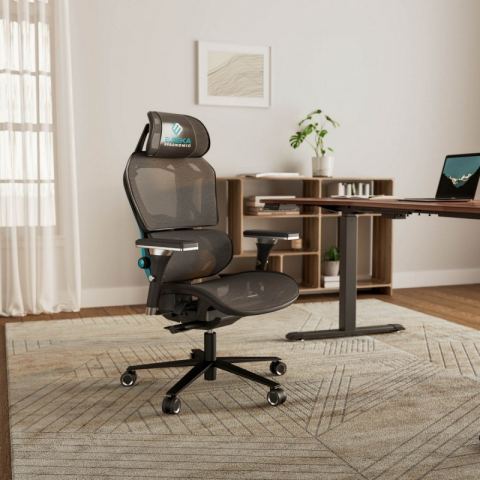 Эргономичное компьютерное кресло Eureka TYPHON, Blue