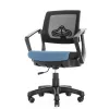 Кресло Robo С-250 SY-1208-BK-BL  (каркас черный/спинка сетка черная/сидение ткань синяя)