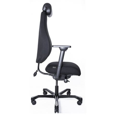 Кресло Dispatcher–Lux Long 1901-8H D.GREY SV-280-3001 (черный каркас/серая ткань/ал. крестовина)