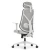 Эргономичное кресло оператора Kuraj (цвет: серый, подголовник, поясничный упор)
