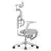 Кресло с подножкой Falto Pro 2 (3D поясничный упор, подголовник 4D,сетка, каркас серый, белый)