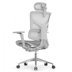Кресло Falto Sail 2 (динамичный поясничный упор, подлокотникии 6D(360), сетка, каркас серый, белый)