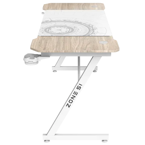 Стол компьютерный ZONE 51 TRINE 140 Wood/White