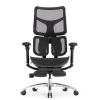 Кресло с подножкой SIHOO Doro S100 (разделенный поясничный упор, сетка, черный)