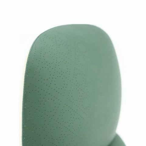 Эргономичное компьютерное кресло руководителя Eureka OC21 Paulo (Nappa кожа), зелёное