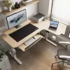 Стол письменный (для компьютера) угловой с электрической регулировкой по высоте EUREKA ERK-EHD-L60R-MW (правый), клён