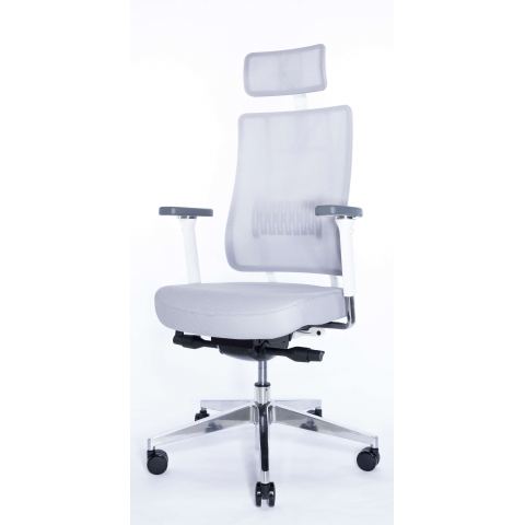 Кресло Falto X-Trans Xtr 11WAL-AL (каркас белый, спинка серая, сидение серое)