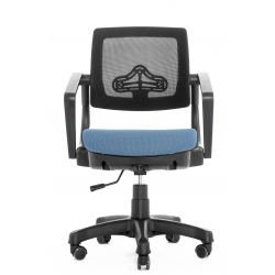 Кресло Robo С-250 SY-1208-BK-BL  (каркас черный/спинка сетка черная/сидение ткань синяя)