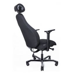 Кресло Dispatcher–Lux Long 1901-8H D.GREY SV-280-3001 (черный каркас/серая ткань/ал. крестовина)