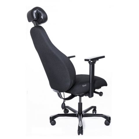 Кресло Dispatcher–Lux Long 1901-8H D.GREY SV-280-3001 (черный каркас/серая ткань/ал. крестовина)