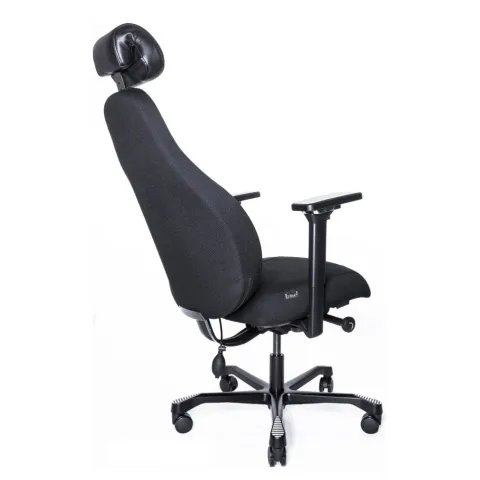 Кресло Dispatcher–Lux Long 1901-8H D.GREY SV-280-3001 (черный каркас/серая ткань/ал. крестовина)