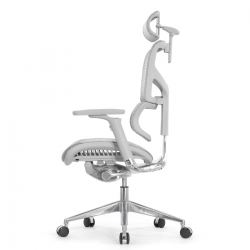 Кресло Falto Sail 2 (динамичный поясничный упор, подлокотникии 6D(360), сетка, каркас серый, белый)