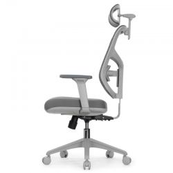 Кресло FALTO STAR OFFICE ERGO 3 (3D поясничный упор,3D подлокотник 5D подголов, сетка, ткань, серый)
