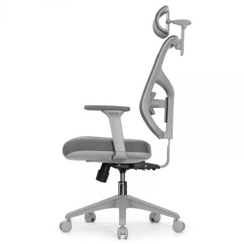 Кресло FALTO STAR OFFICE ERGO 3 (3D поясничный упор,3D подлокотник 5D подголов, сетка, ткань, серый)