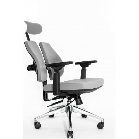 Ортопедическое офисное кресло Falto Orto Alpha AM-02A (черный каркас/обивка ткань d.grey)