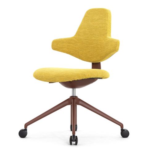 Стул Falto Sokoa-Activ (каркас бордо/обивка mozart жёлтая)