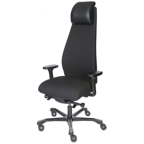 Кресло Falto First (наклон вперед, зауженная спинка, ткань, черный)