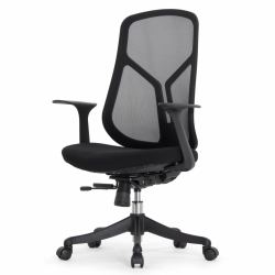 Кресло Falto Кураж (без подголовника, сетка, ткань, черный)