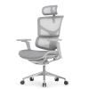 Кресло Falto Sail 2 (динамичный поясничный упор, подлокотникии 6D(360), сетка, каркас серый, белый)