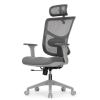Кресло FALTO STAR OFFICE ERGO 3 (3D поясничный упор,3D подлокотник 5D подголов, сетка, ткань, серый)
