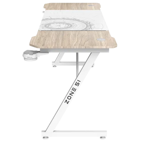 Стол компьютерный ZONE 51 TRINE 160 Wood/White