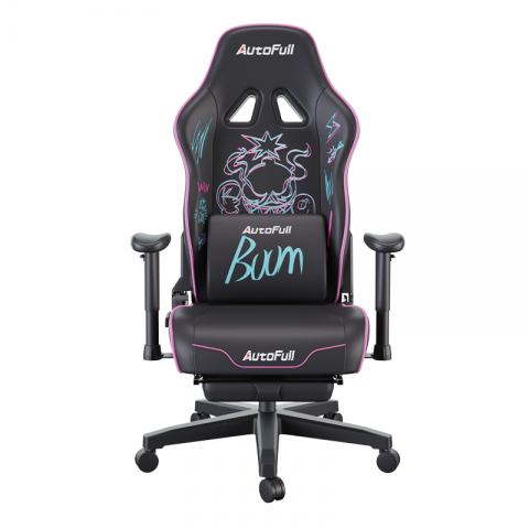 Премиум игровое кресло Autofull серия C3, AF111BS, с поддержкой для ног,черный