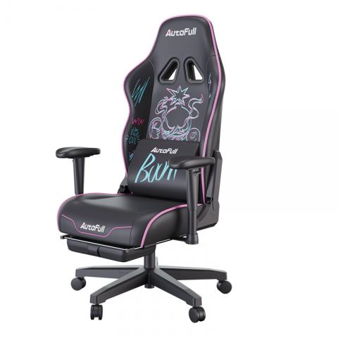 Премиум игровое кресло Autofull серия C3, AF111BS, с поддержкой для ног,черный