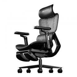 Премиум игровое кресло Autofull серия G5, AFC401UGS, с поддержкой для ног, серебро