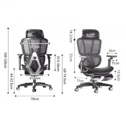 Премиум игровое кресло Autofull серия G5, AFC401WGS, с поддержкой для ног, синий