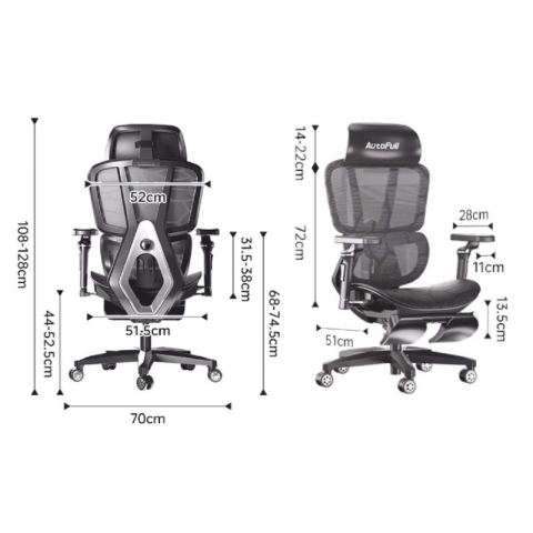 Премиум игровое кресло Autofull серия G5, AFC401WGS, с поддержкой для ног, синий