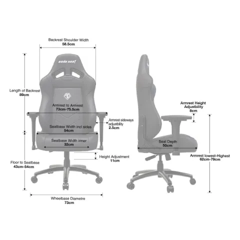 Игровое кресло Anda Seat Dark Demon, черный